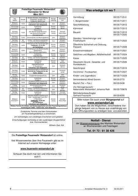 AMTSBLATT - Gemeinde Weisendorf