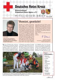 MITGLIEDER-BRIEF - DRK Kreisverband Märkisch Oder Spree eV