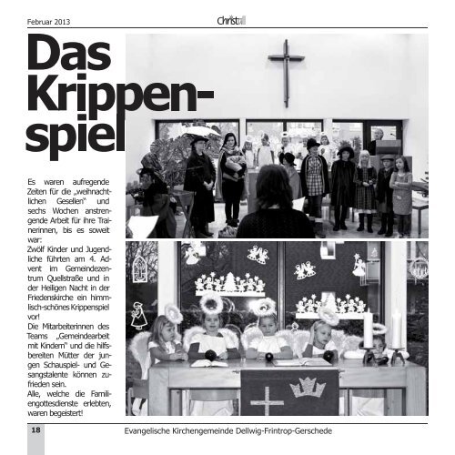 Christall Ausgabe 1 - Februar 2013 - Gemeinde DFG