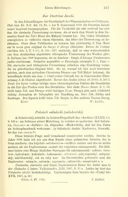 Archiv für slavische Philologie