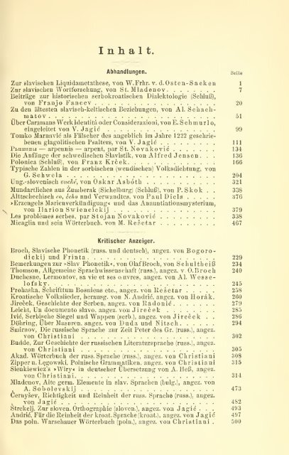 Archiv für slavische Philologie