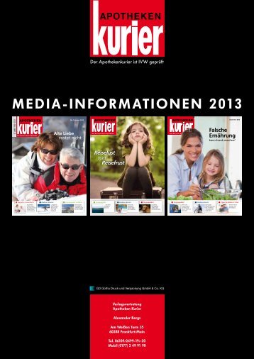 MEDIA-INFORMATIONEN 2013 - Apotheken Kurier