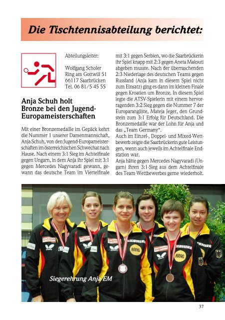 ATSV Kurier - ATSV Saarbrücken