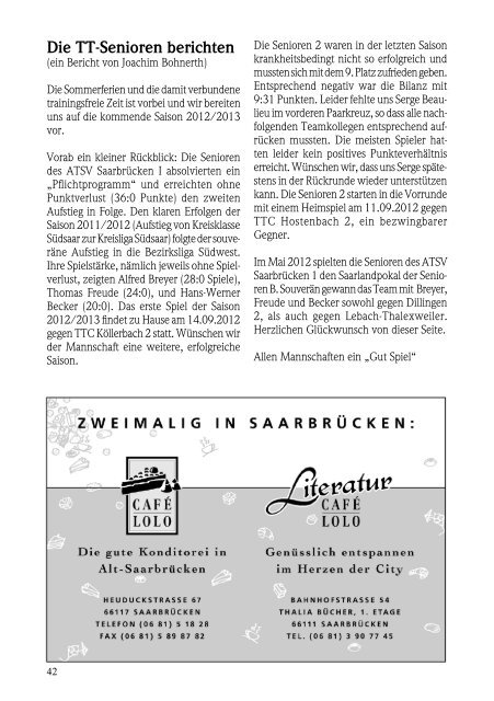 ATSV Kurier - ATSV Saarbrücken