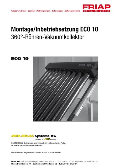 Daten ECO 10 - Friap AG