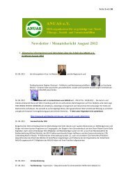Newsletter / Monatsbericht August 2012 - ANUAS e.V.