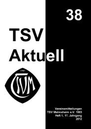 TSV Aktuell Nr. 38 - TSV Malmsheim