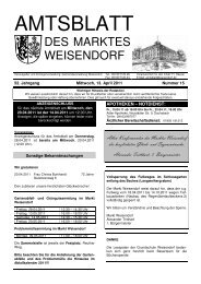 AMTSBLATT - Gemeinde Weisendorf