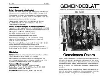 Gemeindeblatt von März 2011 - Apostelkirche Leipzig ...