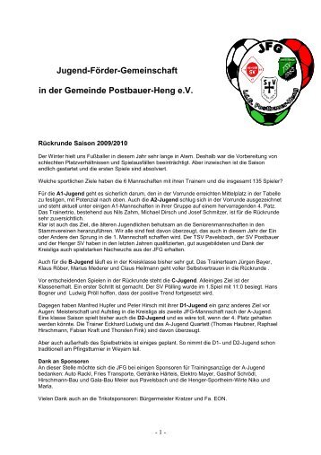 JFG Schreiben für VZ HSV April 2010 - SV Postbauer