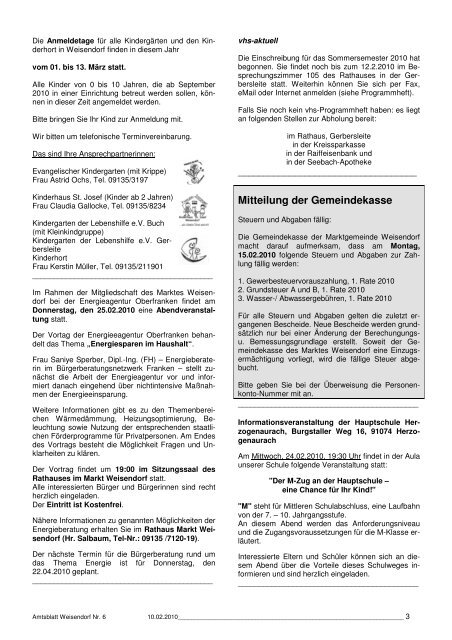 AMTSBLATT - Gemeinde Weisendorf