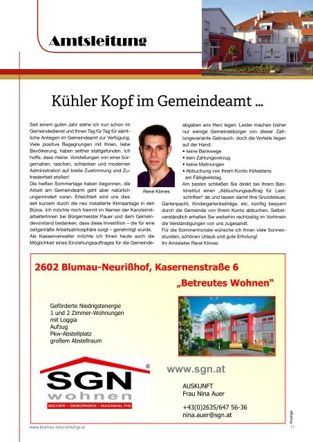 Gemeindezeitung vom August 2012 - Blumau Neurißhof