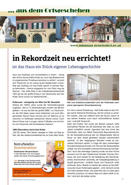 Gemeindezeitung vom August 2012 - Blumau Neurißhof