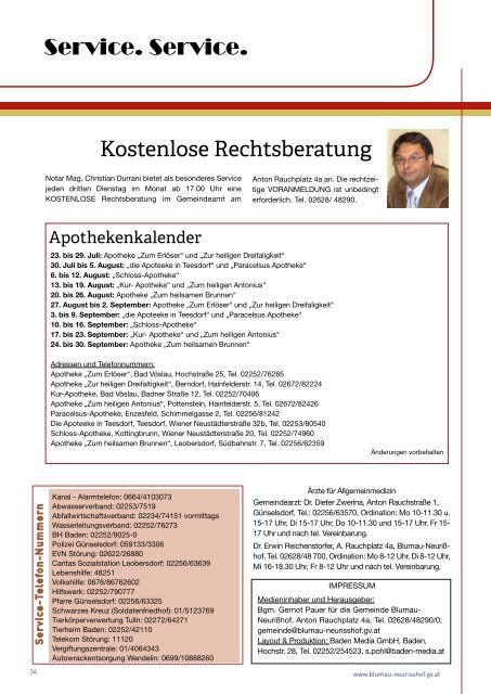 Gemeindezeitung vom August 2012 - Blumau Neurißhof