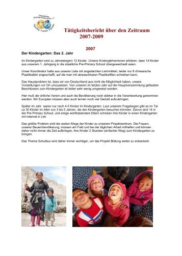Taetigkeitsbericht - Ladakh-Reisen.de