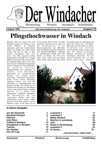 Pfingsthochwasser in Windach - Der Windacher