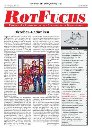 Nr. 141-Oktober 2009 - RotFuchs