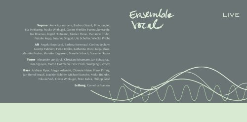 Booklet - Ensemble vocal