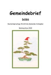 Gemeindebrief DCGS - Deutschsprachige Christliche Gemeinde ...