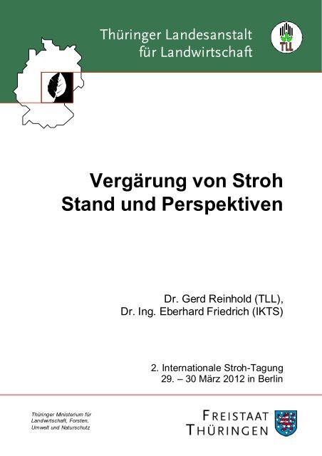 Vergärung von Stroh - Stand und Perspektiven - TLL