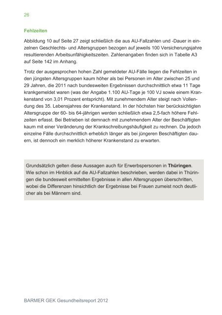Gesundheitsreport 2012 t Thüringen - Arbeitgeber - Barmer GEK