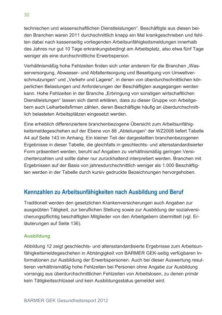 Gesundheitsreport 2012 t Thüringen - Arbeitgeber - Barmer GEK