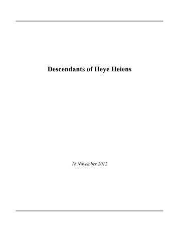 Descendants of Heye Heiens - Edwardsherrman.net