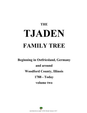 Tjaden Family Tree, Volume Two