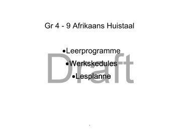 Afrikaans HL Intermediate Phase - Curriculum