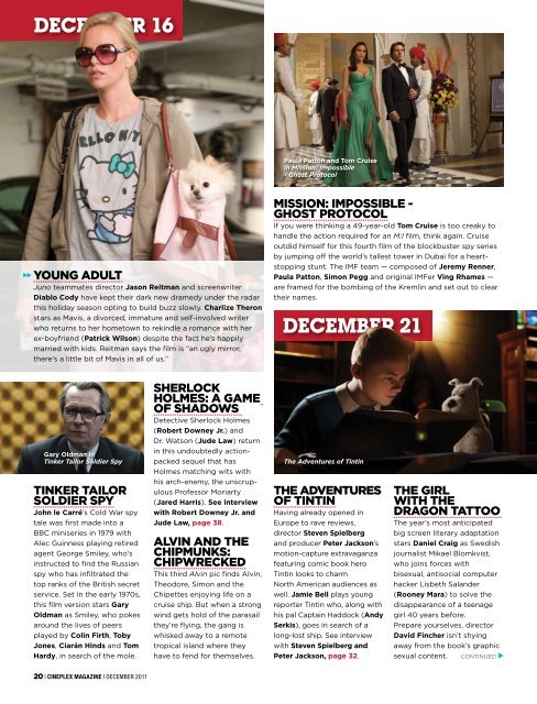 Cineplex Magazine December2011