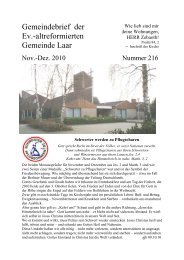 Nov.-Dez. - Ev.-altref. Gemeinde Laar