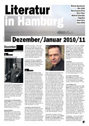 Dezember und Januar 2010/2011 - Literatur in Hamburg