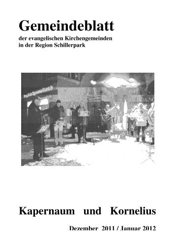 Gemeindeblatt - Kornelius Gemeinde