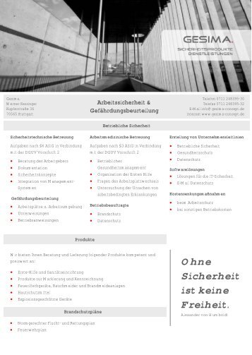 Arbeitssicherheit & Gefährdungsbeurteilung