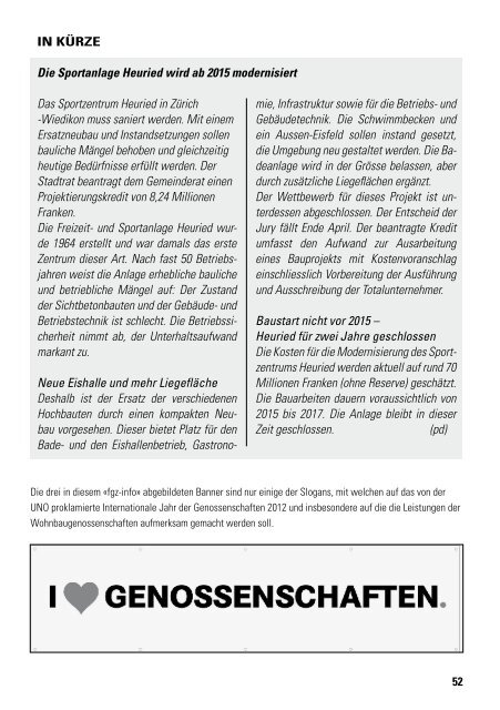 fgz-info - Familienheim-Genossenschaft Zürich