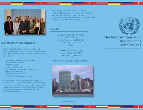 The German Translation Section of the United Nations