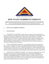 HOW TO GET MARRIED IN GERMANY - IMCOM-Europe