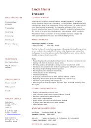 Translator CV template - Dayjob