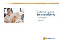 Shell Chemicals Customer Lounge User Guide - German translation