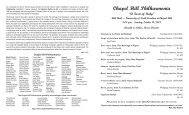 A Taste Of Italy - Chapel Hill Philharmonia