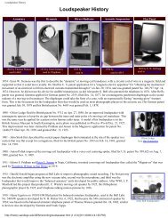 Loudspeaker History - Centroid works's Weblog