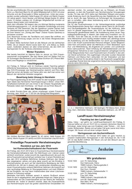 Ausgabe 06/2013 - Verbandsgemeinde Herxheim