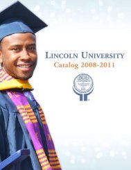 Lincoln University (PA) Bulletin 2008- 2011