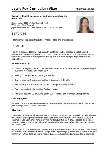 translation cv