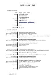 CURRICULUM VITAE - University of Cambridge