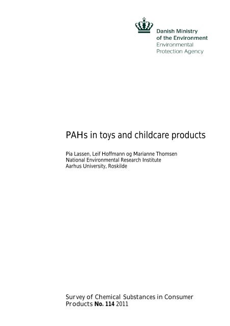 PAHs in toys and childcare products - Miljøstyrelsen