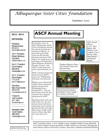 ASCF Annual Meeting - Albuquerque Sister Cities