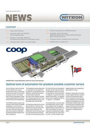 WITRON Newsletter September 2011 (english) - WITRON Logistik + ...