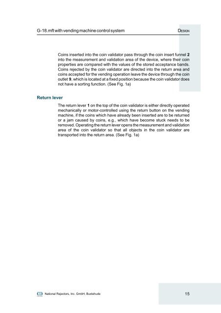 3 Other operating modes of the G-18.mft - NRI