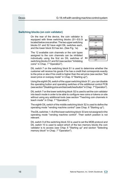 3 Other operating modes of the G-18.mft - NRI